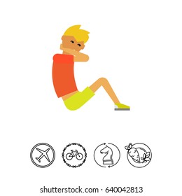 Exercising man icon