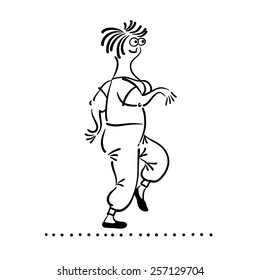 Exercising old woman. morning exercises, vector illustration, Pilates poses set