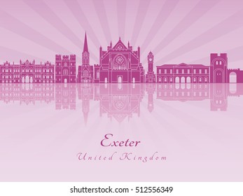 Exeter V2 skyline in purple radiant orchid in editable vector file