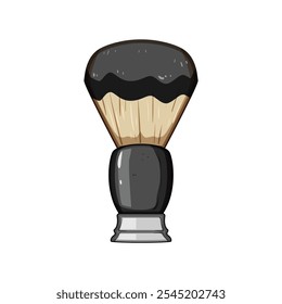 exfoliate shaving brush cartoon. wetshave grooming, traditional soap, cream bowl exfoliate shaving brush sign. isolated symbol vector illustration