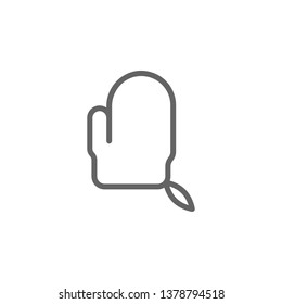 exfoliating mitten outline icon. Elements of Beauty and Cosmetics illustration icon. Signs and symbols can be used for web, logo, mobile app, UI, UX