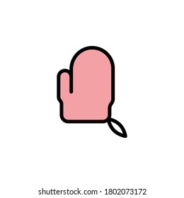 exfoliating mitten outline icon. Elements of Beauty and Cosmetics illustration icon. Signs and symbols can be used for web, logo, mobile app, UI, UX