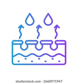 Exfoliator Icon Line Gradient Vector Illustration