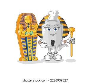 the exhaust ancient egypt cartoon. cartoon mascot vector
