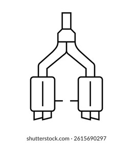 exhaust car line icon vector. exhaust car sign. isolated contour symbol black illustration