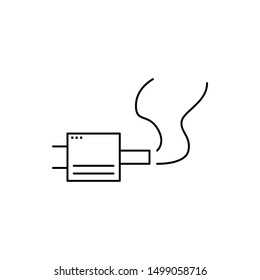 Exhaust car pollution icon. Element of automobile icon on white background