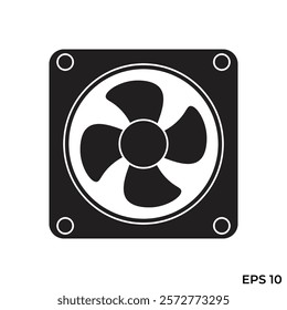 exhaust fan flat icon vector