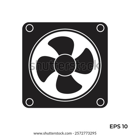 exhaust fan flat icon vector