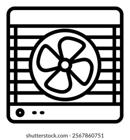 Exhaust Fan Icon Element For Design