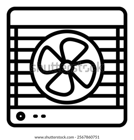 Exhaust Fan Icon Element For Design
