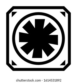 exhaust fan icon isolated sign symbol vector illustration - high quality black style vector icons
