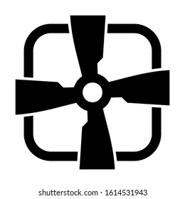 exhaust fan icon isolated sign symbol vector illustration - high quality black style vector icons
