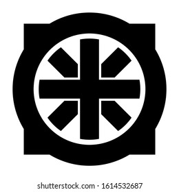 exhaust fan icon isolated sign symbol vector illustration - high quality black style vector icons

