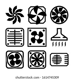 exhaust fan icon isolated sign symbol vector illustration - Collection of high quality black style vector icons
