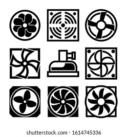 exhaust fan icon isolated sign symbol vector illustration - Collection of high quality black style vector icons
