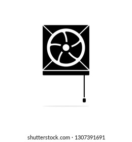 Exhaust fan icon, vector concept illustration for design.