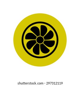 Exhaust fan icon. Ventilator symbol.