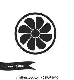 Exhaust fan icon. Ventilator symbol.