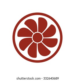 Exhaust fan icon. Ventilator symbol.