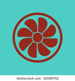 Exhaust fan icon. Ventilator symbol.