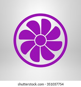 Exhaust fan icon. Ventilator symbol.