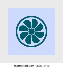 Exhaust fan icon. Ventilator symbol.