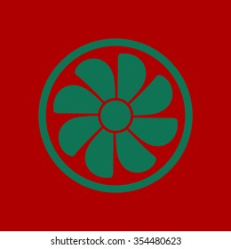 Exhaust fan icon. Ventilator symbol.