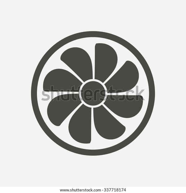 Exhaust Fan Icon Ventilator Symbol Stock Vektorgrafik Lizenzfrei