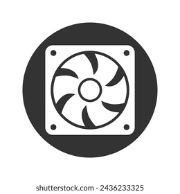 Exhaust fan vector icon in modern flat sign style