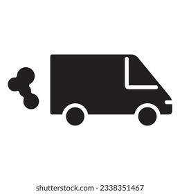 Exhaust glyph vector icon isolated. Exhaust stock vector icon for web, mobile app and ui design