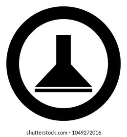 Exhaust hood  icon black color in circle