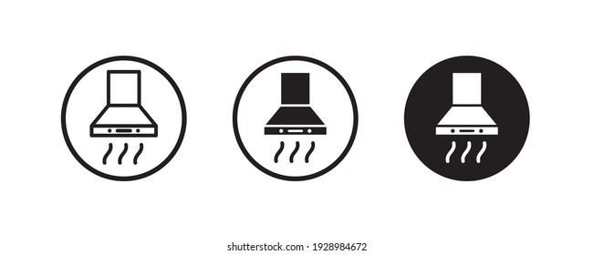 Exhaust hood icon. Electronic devices, Kitchen extractor icons illustration, filter vector sign symbol