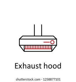 exhaust hood icon. Element of restaurant professional equipment. Thin line icon for website design and development, app development. Premium icon