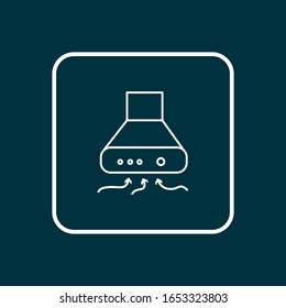 Exhaust hood icon line symbol. Premium quality isolated extractor element in trendy style.