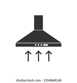 Exhaust hood icon. Vector illustration, flat design.
