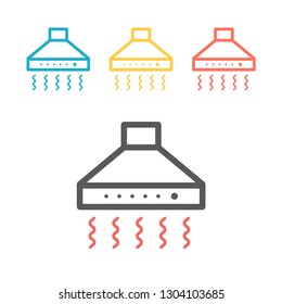 Exhaust hood line icon. Kitchen ventilation. Vector signs for web graphics