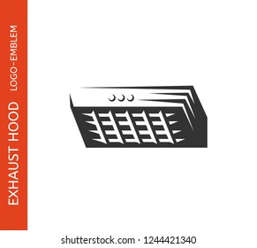 Exhaust hood logo - extract emblem design on white background, vector illustration