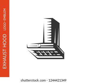 Exhaust hood logo - extract emblem design on white background, vector illustration