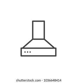 Exhaust hood outline icon. linear style sign for mobile concept and web design. Kitchen exhauster simple line vector icon. Symbol, logo illustration. Pixel perfect vector graphics