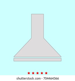 Exhaust hood  set  icon .