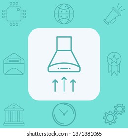 Exhaust hood vector icon sign symbol