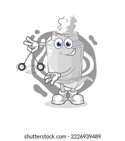 the exhaust hypnotizing cartoon. cartoon mascot vector
