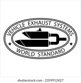 Exhaust Icon, Auto Exhaust Icon, Muffler Vector Art Illustration