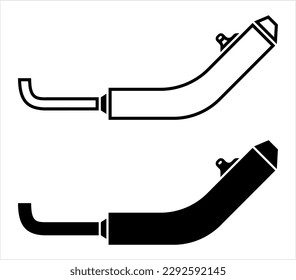 Exhaust Icon, Auto Exhaust Icon Vector Art Illustration