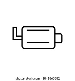 exhaust icon line style vector editable stroke