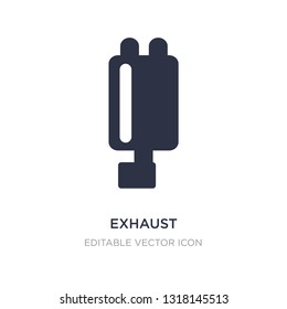 exhaust icon on white background. Simple element illustration from Transportation concept. exhaust icon symbol design.