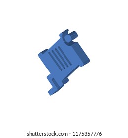 Exhaust isometric left top view 3D icon