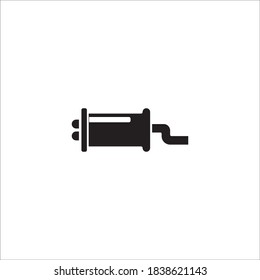 Exhaust muffler icon logo, vector design illustration 