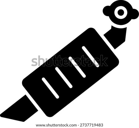 Exhaust Pipe Glyph Vector Icon Design