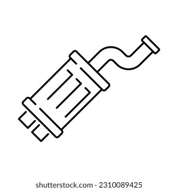 Exhaust pipe icon design, isolated on white background. vector illustration